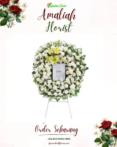 Krans Bunga Duka Cita di Heledulaa Selatan
